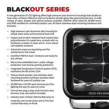 Load image into Gallery viewer, Go Rhino Xplor Blackout Series Maxline LED Hi/Low Beam w/Multi DRL (Surface Mount) 7in. - Blk Light Bars &amp; Cubes Go Rhino   
