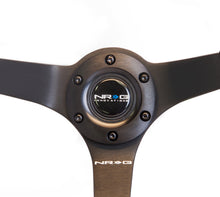 Load image into Gallery viewer, NRG Reinforced Steering Wheel (350mm / 3in. Deep) Blk Suede w/Blk BBall Stitch (Odi Bakchis Edition) Steering Wheels NRG
