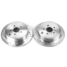 Load image into Gallery viewer, Power Stop 13-16 Subaru BRZ Rear Evolution Drilled &amp; Slotted Rotors - Pair Brake Rotors - Slot &amp; Drilled PowerStop   
