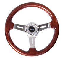 Load image into Gallery viewer, NRG Classic Wood Grain Steering Wheel (330mm) Wood Grain w/Chrome 3-Spoke Center Steering Wheels NRG
