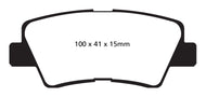 EBC 09-11 Hyundai Azera 3.3 Greenstuff Rear Brake Pads Brake Pads - Performance EBC   