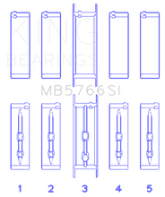 Load image into Gallery viewer, King GM LS1/2/4/6 (Housing Bore +.010) (Size .010 Oversized) Main Bearing Set Bearings King Engine Bearings
