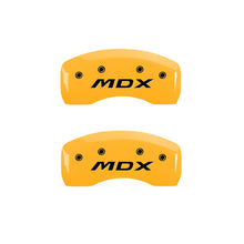 Load image into Gallery viewer, MGP 4 Caliper Covers Engraved Front Acura Rear MDX Yellow Finish Black Char 2019 Acura MDX Caliper Covers MGP
