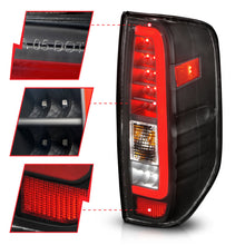 Load image into Gallery viewer, ANZO 2005-2021 Nissan Frontier LED Taillights Black Housing/Clear Lens Tail Lights ANZO
