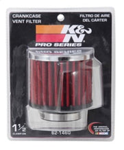 Load image into Gallery viewer, K&amp;N 1.5in Flange ID x 3in OD x 2.5in H Chrome Finish Rubber Base Crankcase Vent Filter Air Filters - Universal Fit K&amp;N Engineering   

