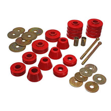 Load image into Gallery viewer, Energy Suspension 67-72 GM 3/4 Ton C-20/C2500 / 1 Ton C-30/C3500 2WD Red Body(cab) Mount Set Bushing Kits Energy Suspension
