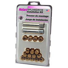 Load image into Gallery viewer, McGard SplineDrive Tuner 4 Lug Install Kit w/Locks &amp; Tool (Cone) M12x1.25 / 13/16 Hex - Gold (CS) Lug Nuts McGard
