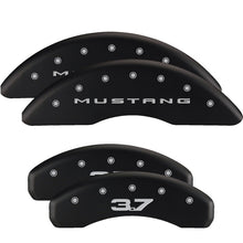 Load image into Gallery viewer, MGP Front set 2 Caliper Covers Engraved Front MGP Black finish silver ch Caliper Covers MGP
