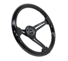 Load image into Gallery viewer, NRG Reinforced Steering Wheel (350mm / 3in. Deep) Blk Wood w/Blk Matte Spoke/Black Center Mark Steering Wheels NRG
