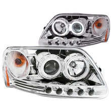 Load image into Gallery viewer, ANZO 1997.5-2003 Ford F-150 Projector Headlights w/ Halo Chrome 1pc Headlights ANZO
