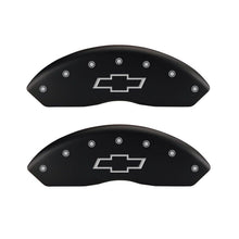Load image into Gallery viewer, MGP Front set 2 Caliper Covers Engraved Front Bowtie Red finish silver ch Caliper Covers MGP
