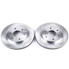 Load image into Gallery viewer, Power Stop 04-05 Infiniti QX56 Front Evolution Drilled &amp; Slotted Rotors - Pair Brake Rotors - Slot &amp; Drilled PowerStop   
