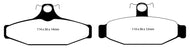 EBC 90-00 Aston Martin Vantage 5.3 (Twin Supercharged)(AP) Redstuff Rear Brake Pads Brake Pads - Performance EBC   