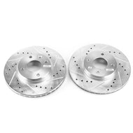 Power Stop 16-19 Chevrolet Spark Front Evolution Drilled & Slotted Rotors - Pair Brake Rotors - Slot & Drilled PowerStop