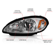 Load image into Gallery viewer, ANZO 2001-2005 Chrysler Pt Cruiser Crystal Headlight Chrome Amber (OE) Headlights ANZO
