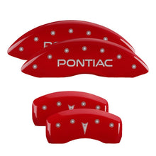 Load image into Gallery viewer, MGP 4 Caliper Covers Engraved Front &amp; Rear MGP Red finish silver ch Caliper Covers MGP
