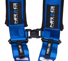 Load image into Gallery viewer, NRG SFI 16.1 5PT 3in. Padded Seat Belt Harness / Latch Link - Blue Seat Belts &amp; Harnesses NRG
