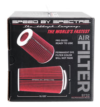 Load image into Gallery viewer, Spectre Adjustable Conical Air Filter 9-1/2in. Tall (Fits 3in. / 3-1/2in. / 4in. Tubes) - Red Air Filters - Universal Fit Spectre
