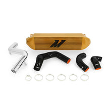 Load image into Gallery viewer, Mishimoto 2013+ Ford Focus ST Gold Intercooler w/ Polished Pipes Intercooler Kits Mishimoto
