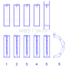Load image into Gallery viewer, King Ford Mustang Prod 302 Coyote (Size STD) Performance Main Bearing Set Bearings King Engine Bearings

