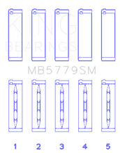 Load image into Gallery viewer, King Audi CDAA / CDHA / CDHB / CDAB (Size STD) Main Bearing Set (Set of 5) Bearings King Engine Bearings
