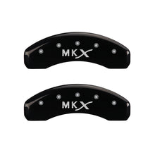 Load image into Gallery viewer, MGP 4 Caliper Covers Engraved Front Lincoln Engraved Rear MKX Black finish silver ch Caliper Covers MGP
