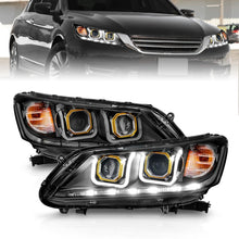 Load image into Gallery viewer, ANZO 2013-2015 Honda Accord Projector Headlights w/ U-Bar Black Headlights ANZO
