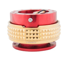 Load image into Gallery viewer, NRG Quick Release Kit - Pyramid Edition - Red Body / Chrome Gold Pyramid Ring Quick Release Adapters NRG

