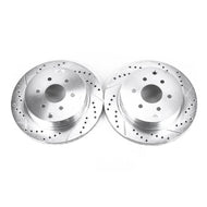 Power Stop 05-12 Nissan Pathfinder Rear Evolution Drilled & Slotted Rotors - Pair Brake Rotors - Slot & Drilled PowerStop   