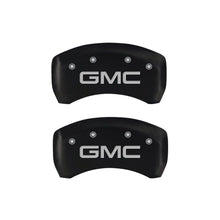 Load image into Gallery viewer, MGP 4 Caliper Covers Engraved Front &amp; Rear GMC Red finish silver ch Caliper Covers MGP

