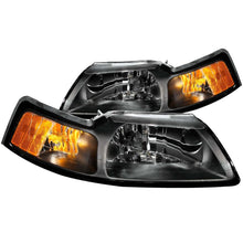 Load image into Gallery viewer, ANZO 1999-2004 Ford Mustang Crystal Headlights Black Headlights ANZO
