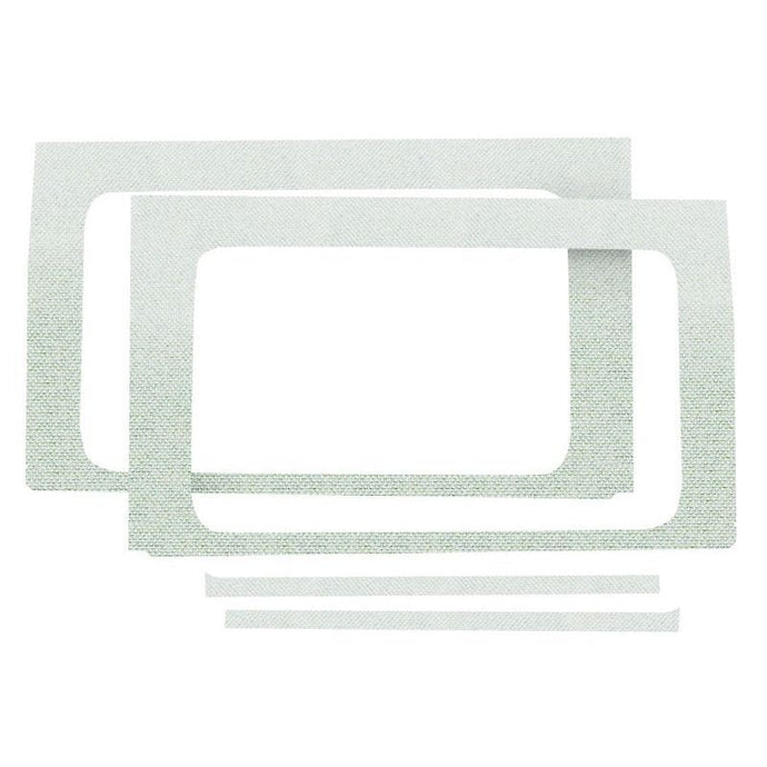 DEI 18-23 Jeep Wrangler JL 4-Door Boom Mat Rear Side Window Trim - 4 Piece - White Hard Top Accessories DEI