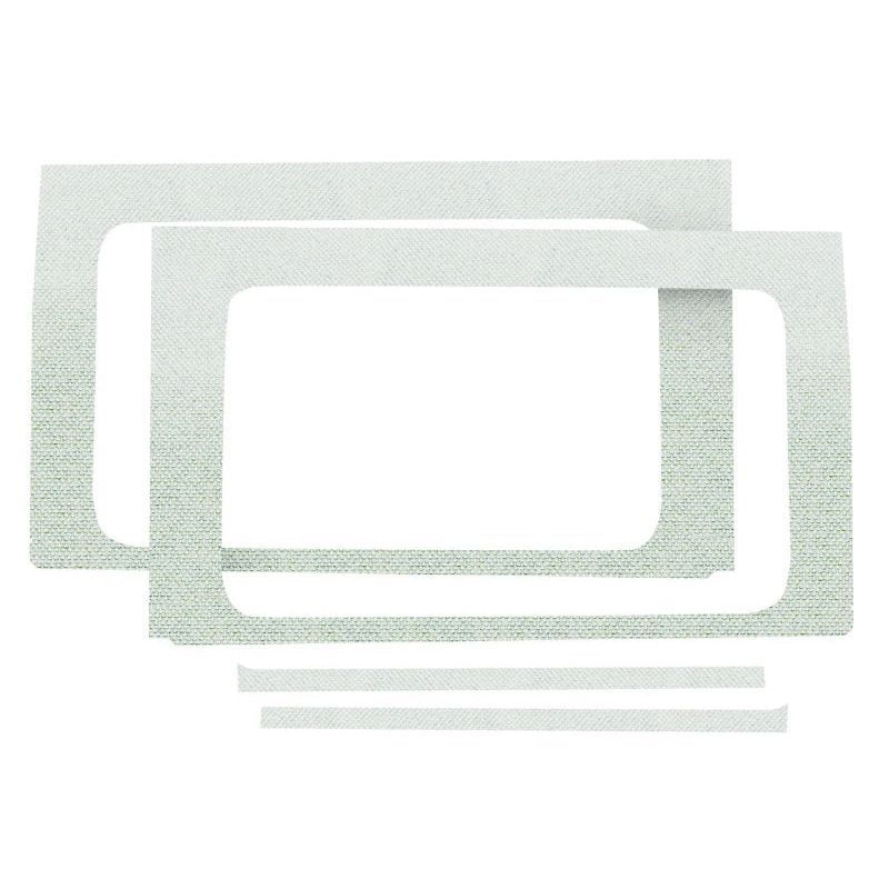 DEI 18-23 Jeep Wrangler JL 4-Door Boom Mat Rear Side Window Trim - 4 Piece - White Hard Top Accessories DEI