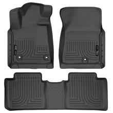 Load image into Gallery viewer, Husky Liners 2014 Toyota Tundra Double Cab Pickup WeatherBeater Black Front &amp; 2nd Seat Floor Liners Floor Mats - Rubber Husky Liners
