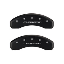Load image into Gallery viewer, MGP 4 Caliper Covers Engraved Front &amp; Rear Block/Charger Red finish silver ch Caliper Covers MGP

