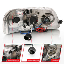 Load image into Gallery viewer, ANZO 1997.5-2003 Ford F-150 Projector Headlights w/ Halo and LED Chrome 1pc Headlights ANZO
