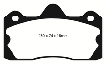 Load image into Gallery viewer, EBC 10+ Lotus Evora 3.5 Yellowstuff Rear Brake Pads Brake Pads - Performance EBC   
