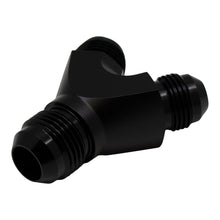 Load image into Gallery viewer, DeatschWerks 8AN Male Flare to 8AN Male Flare to 10AN Male Flare Y Fitting - Anodized Matte Black Distribution Blocks DeatschWerks
