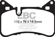 Load image into Gallery viewer, EBC 14 Mercedes-Benz C63 AMG (W204) 6.2 Bluestuff Rear Brake Pads Brake Pads - Racing EBC   
