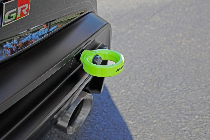 Perrin 2020 Toyota Supra Tow Hook Kit (Rear) - Neon Yellow Tow Hooks Perrin Performance   