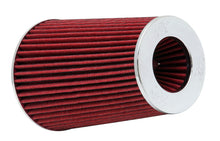 Load image into Gallery viewer, K&amp;N Universal Air Filter Chrome Round Tapered Red - 4in Flange ID x 1.125in Flange Length x 9.5in H Air Filters - Universal Fit K&amp;N Engineering   
