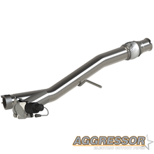 Load image into Gallery viewer, QTP 14-18 Chevrolet Silverado 1500 4.8L/5.3L EC/CC Standard Bed 3in 304SS Aggressor Cutout Mid Pipe Exhaust Cutouts QTP
