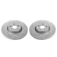 Power Stop 12-18 Volvo S60 Front Evolution Drilled & Slotted Rotors - Pair Brake Rotors - Slot & Drilled PowerStop
