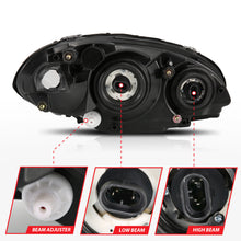 Load image into Gallery viewer, ANZO 2001-2005 Chrysler Pt Cruiser Crystal Headlight Chrome Amber (OE) Headlights ANZO
