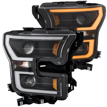 Load image into Gallery viewer, ANZO 2015-2017 Ford F-150 Projector Headlights w/ Plank Style Switchback Black w/ Amber Headlights ANZO
