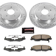 Power Stop 04-09 Cadillac XLR Rear Z26 Street Warrior Brake Kit Brake Kits - Performance D&S PowerStop   