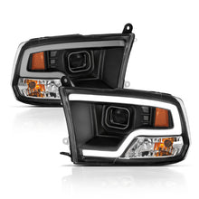 Load image into Gallery viewer, ANZO 09-18 Dodge Ram 1500 Plank Style Projector Headlights Black w/ Halo Headlights ANZO
