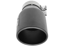 Load image into Gallery viewer, aFe MACH Force-Xp 3in 304 SS Metallic Black Exhaust Tip 3in In x 4-1/2in Out x 9in L Bolt-On Left Catback aFe
