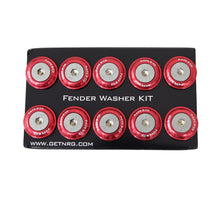 Load image into Gallery viewer, NRG Fender Washer Kit w/Rivets For Plastic (Red) - Set of 10 Hardware Kits - Other NRG
