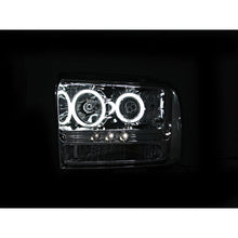 Load image into Gallery viewer, ANZO 2005-2007 Ford Excursion Projector Headlights w/ Halo Chrome w/ LED Strip (CCFL) 1pc Headlights ANZO
